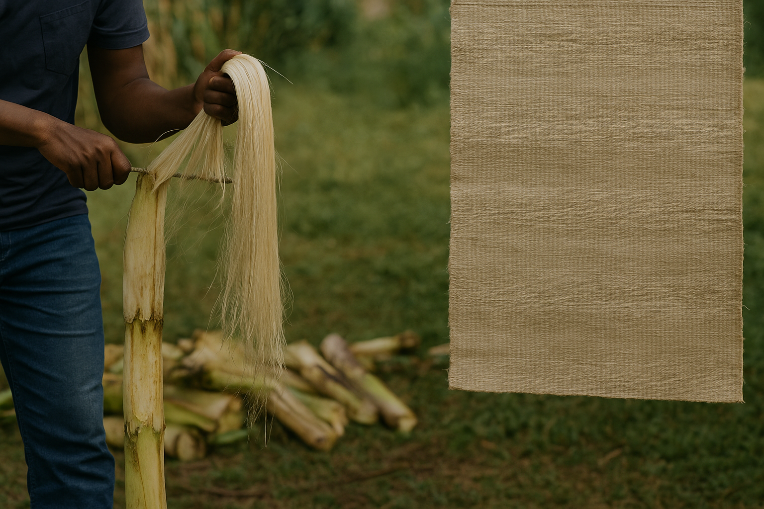 Banana fiber textile production